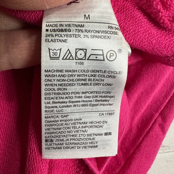 GAP SLEEVELESS TANK SWING DRESS pink knit viscose rayon sz M GUC - Picture 3 of 5